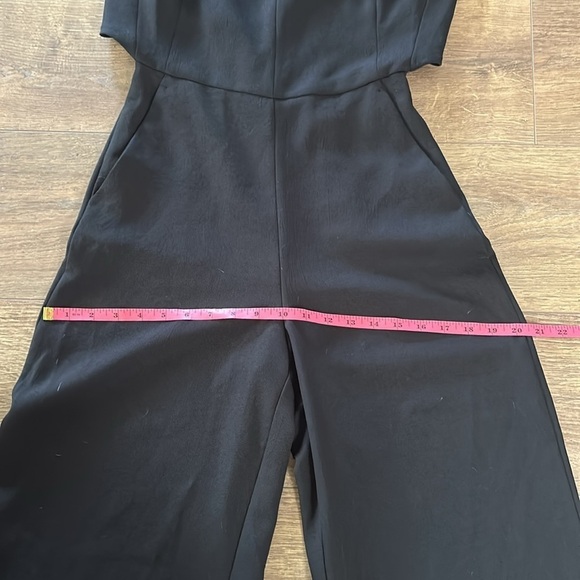 Wilfred Womens Black Cropped Wide Leg Dressy Jumpsuit Square Neck Tie Back Sz S - Picture 8 of 13